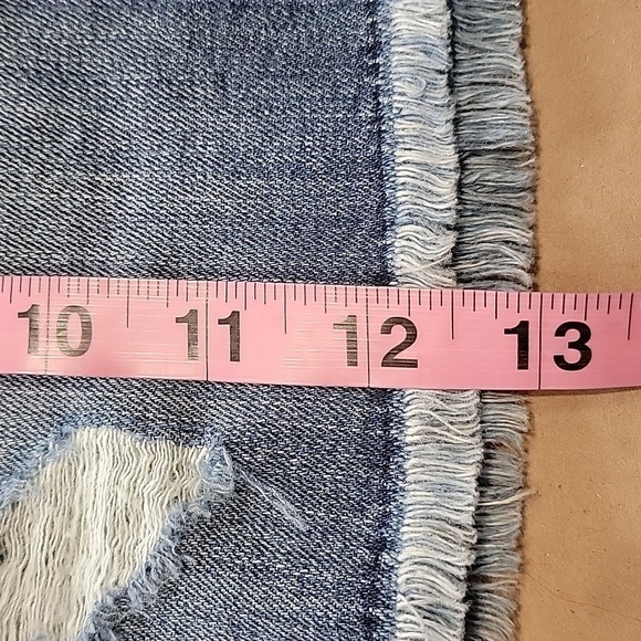 Express Size 0 Distressed Denim Mini Skirt, Excellent Used Condition - Picture 9 of 9